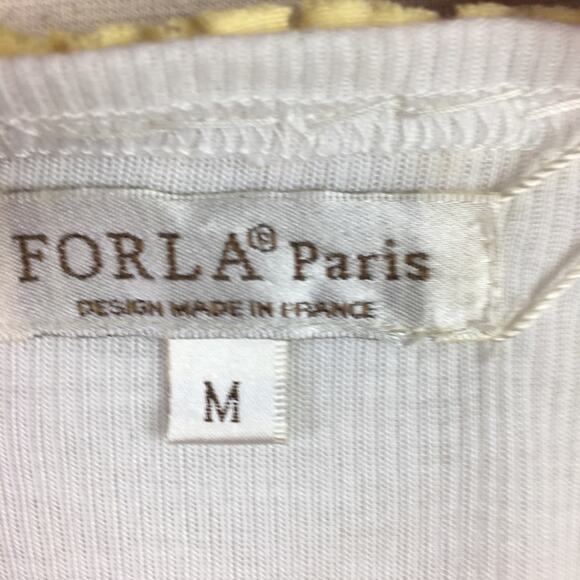 Forla Paris  White Multi Floral  Mixed Media NWT Tank Medium - Picture 6 of 6